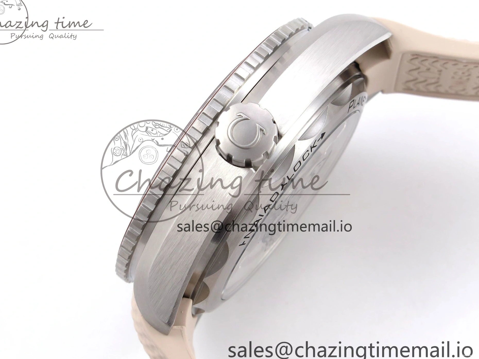 0323 Planet Ocean 43.5mm SS VSF 1:1 Best Edition Brown Bezel Sand Dial on Sand Rubber Strap A8900 Super Clone Neat 7710